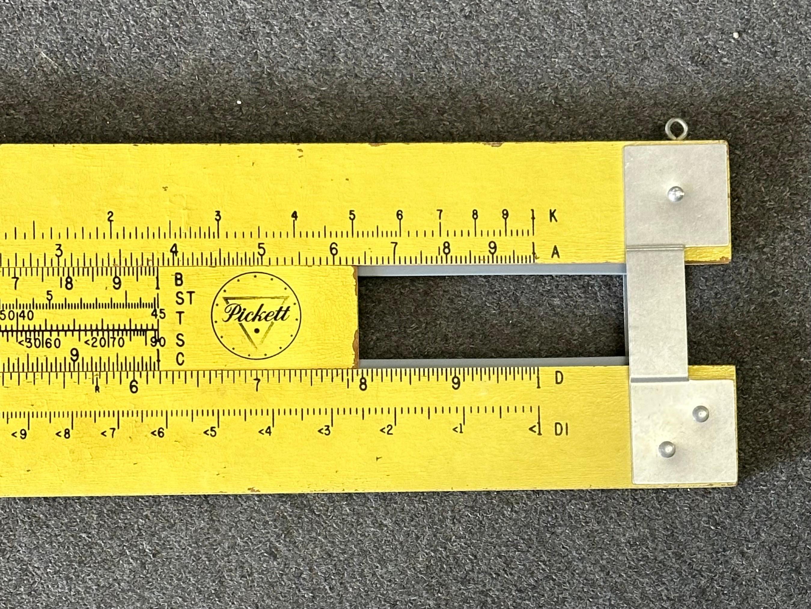 Unique Vintage Oversized 4' Industrial Slide Rule by Pickett For Sale 2