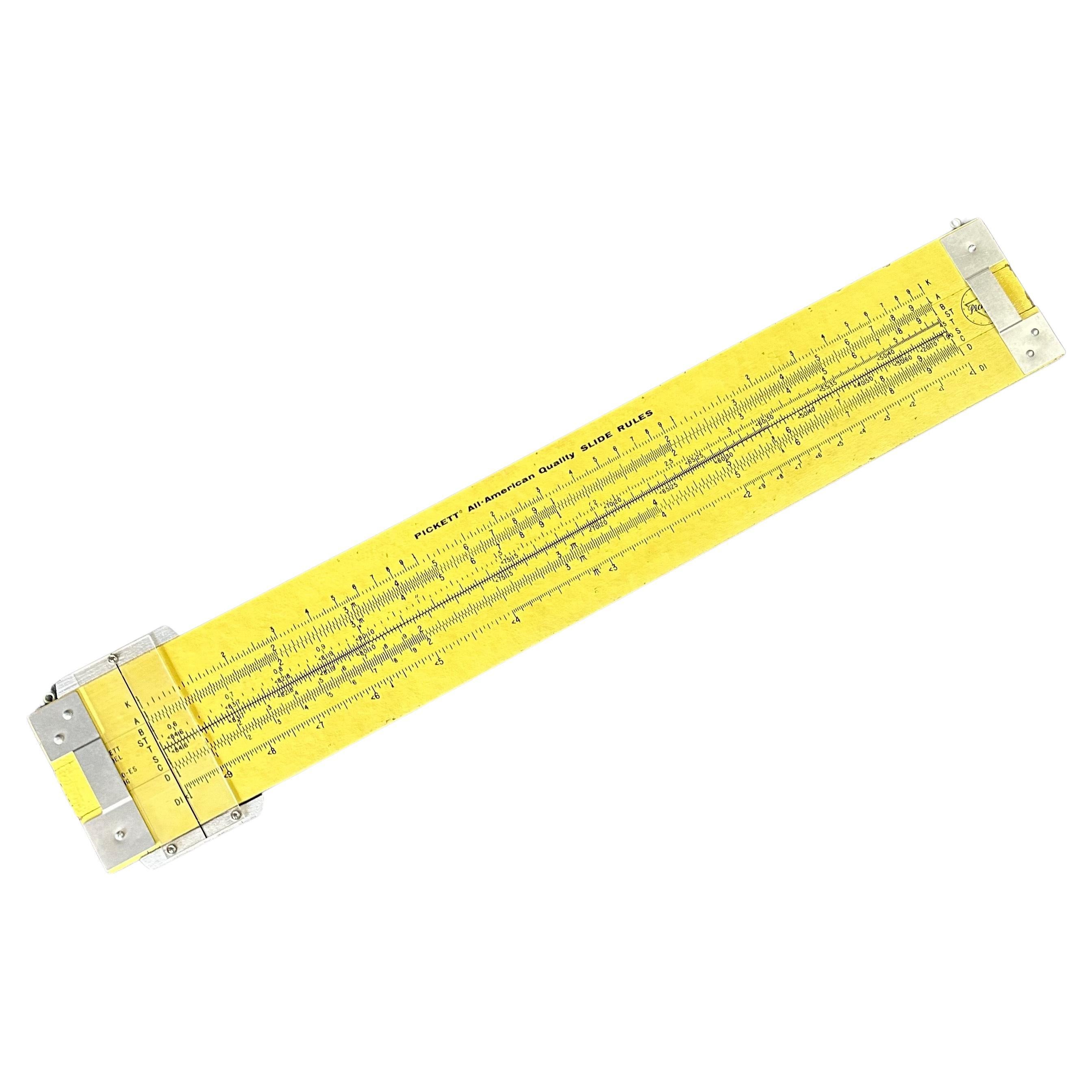 Unique Vintage Oversized 4' Industrial Slide Rule by Pickett For Sale