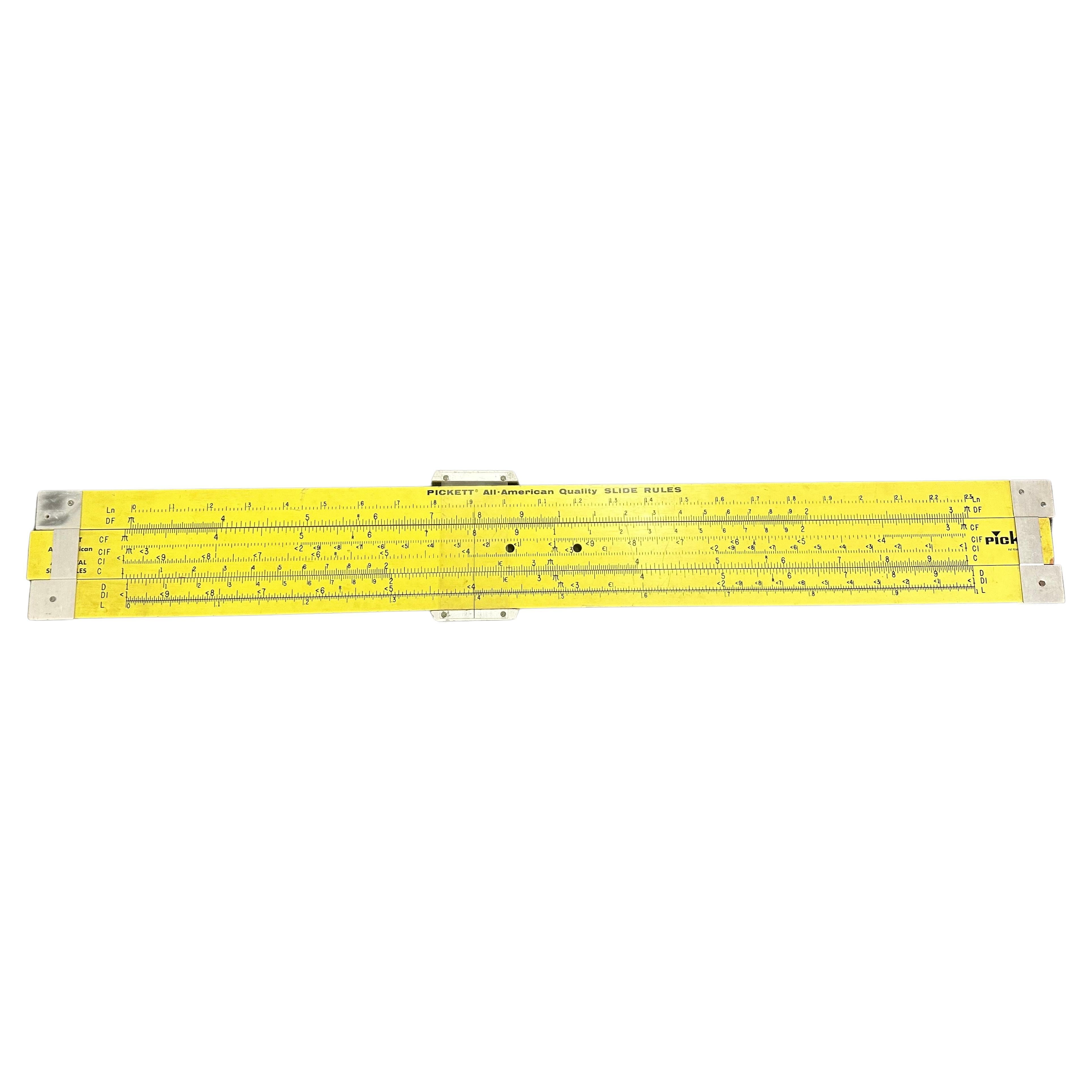 Unique Vintage Oversized 7' Industrial Slide Rule by Pickett For Sale 1