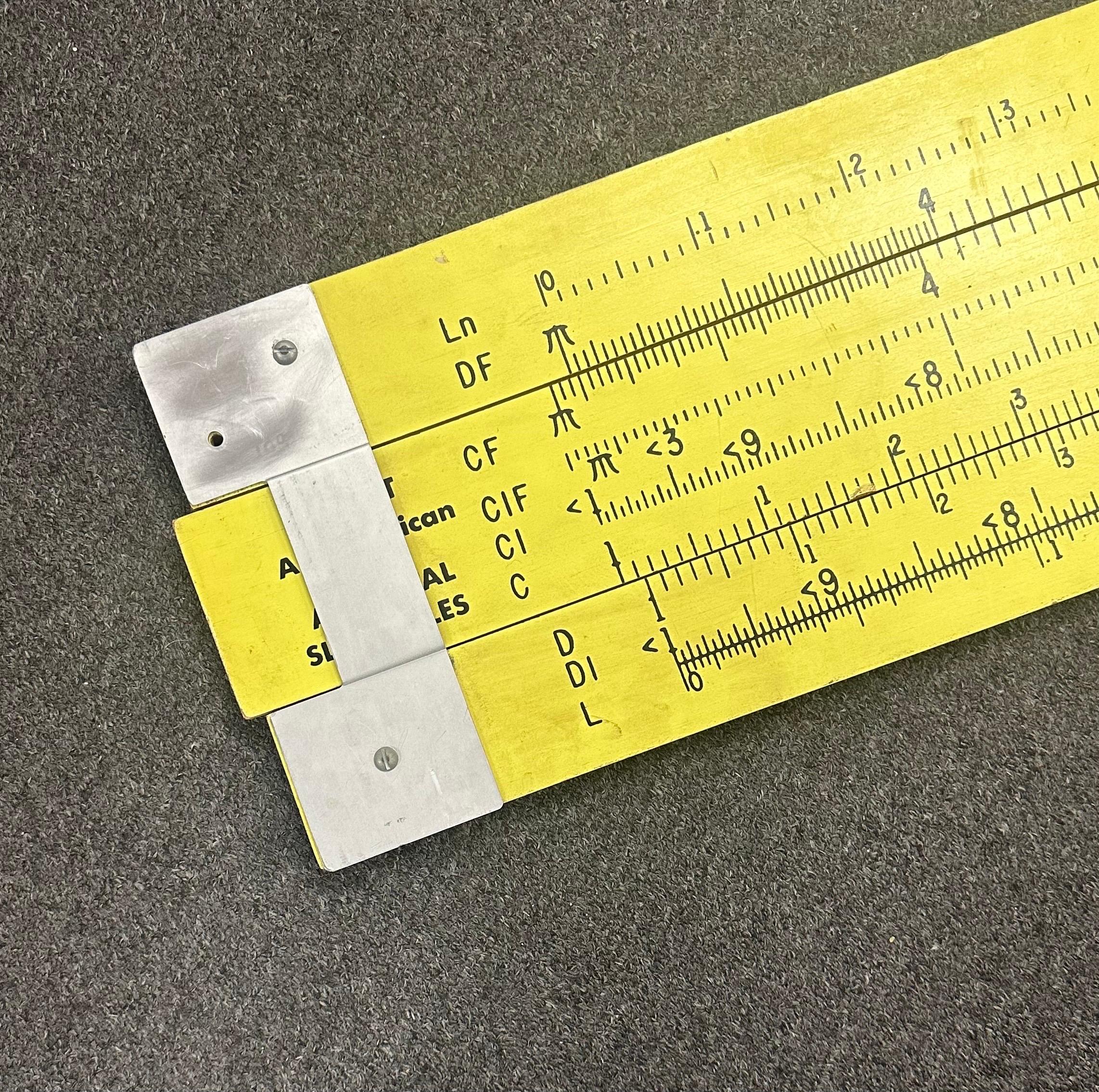 Mid-Century Modern Unique Vintage Oversized 7' Industrial Slide Rule by Pickett For Sale