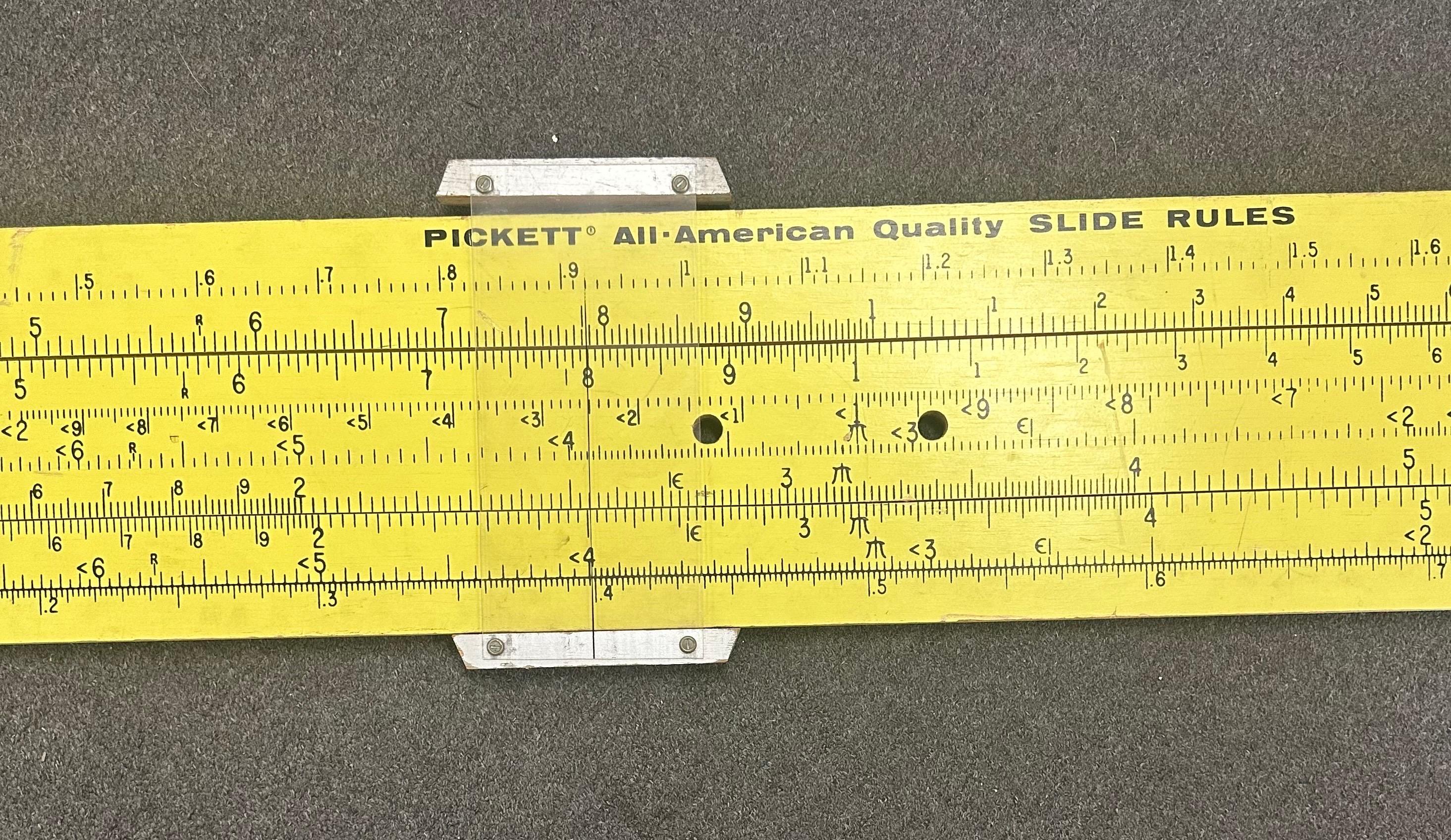 American Unique Vintage Oversized 7' Industrial Slide Rule by Pickett For Sale