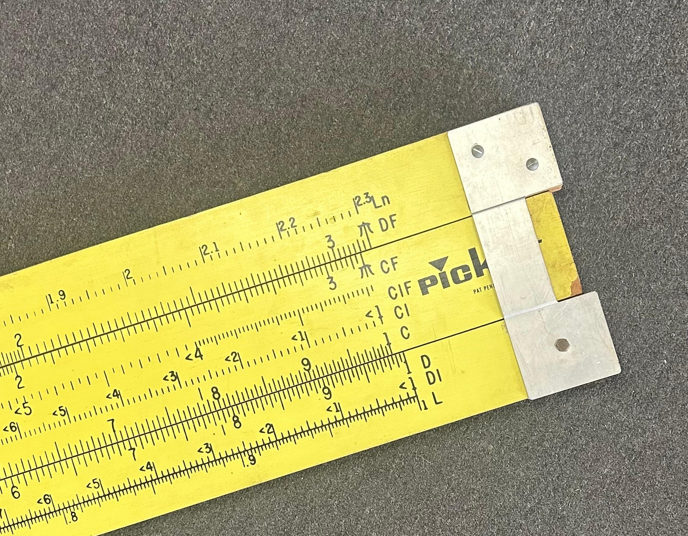 Unique Vintage Oversized 7' Industrial Slide Rule by Pickett In Good Condition For Sale In San Diego, CA