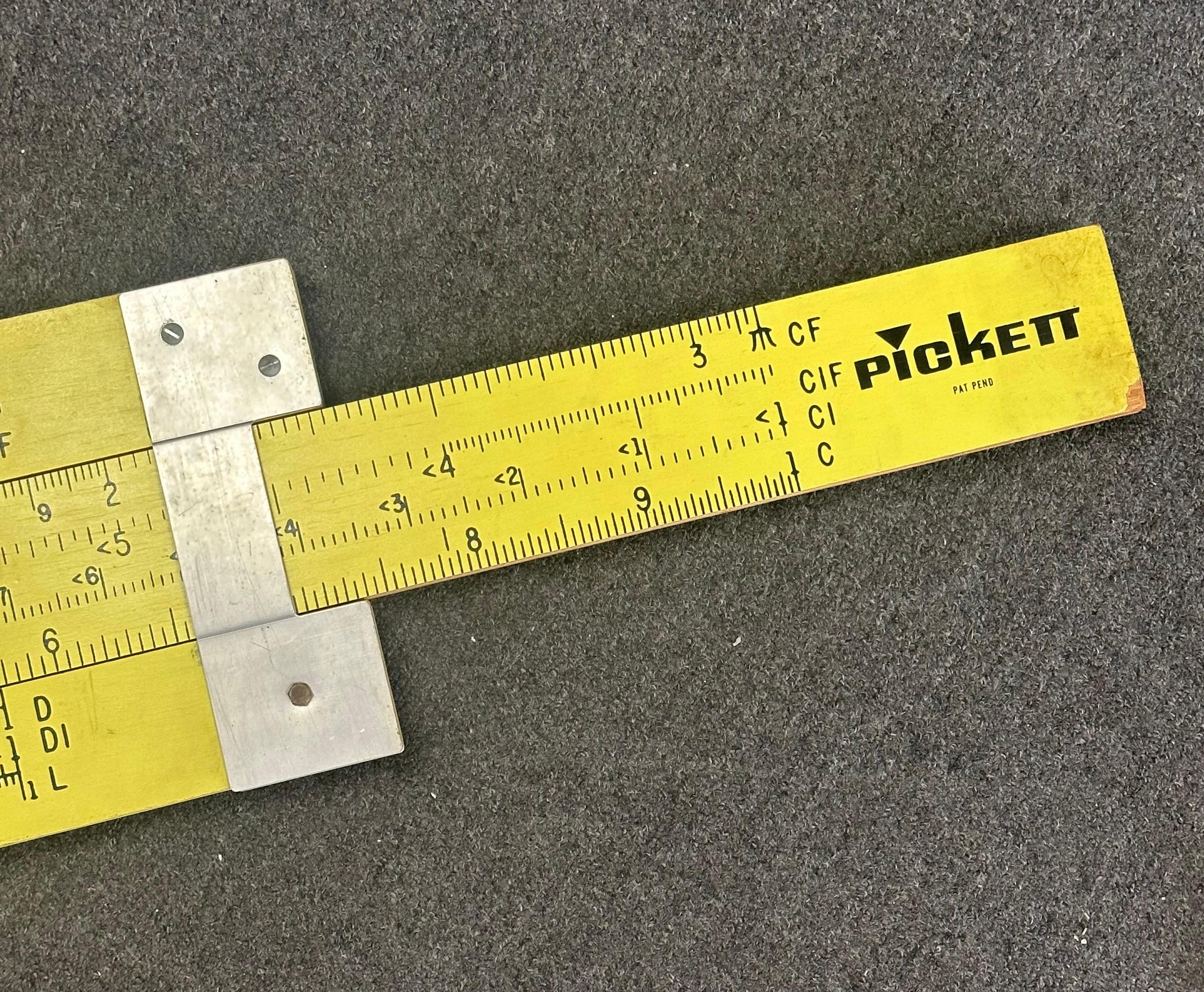 20th Century Unique Vintage Oversized 7' Industrial Slide Rule by Pickett For Sale