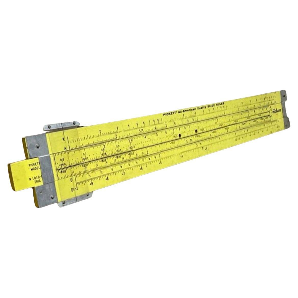 Unique Vintage Oversized 7' Industrial Slide Rule by Pickett For Sale