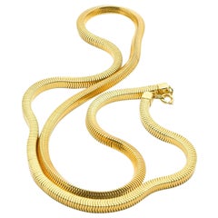 Unique Vintage Snake Square Necklace, 70s