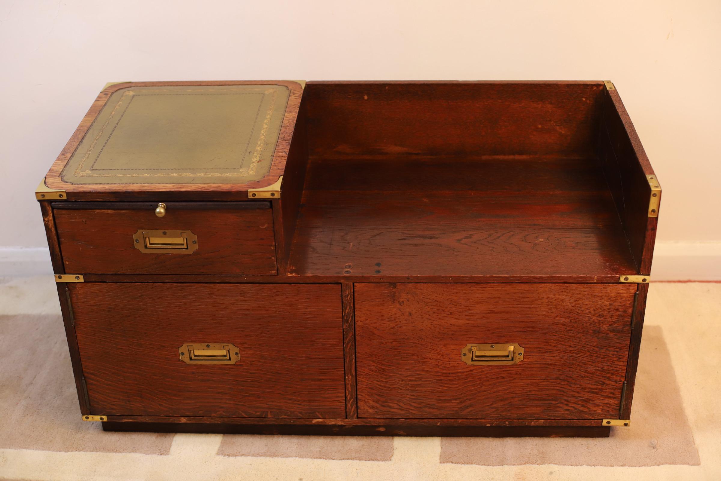 Unique Vintage Telephone Campaign Style Bench In Good Condition For Sale In Crawley, GB