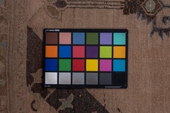 Unique Vintage Turkish Kars Gallery Carpet, Brown Palette, Allover Field