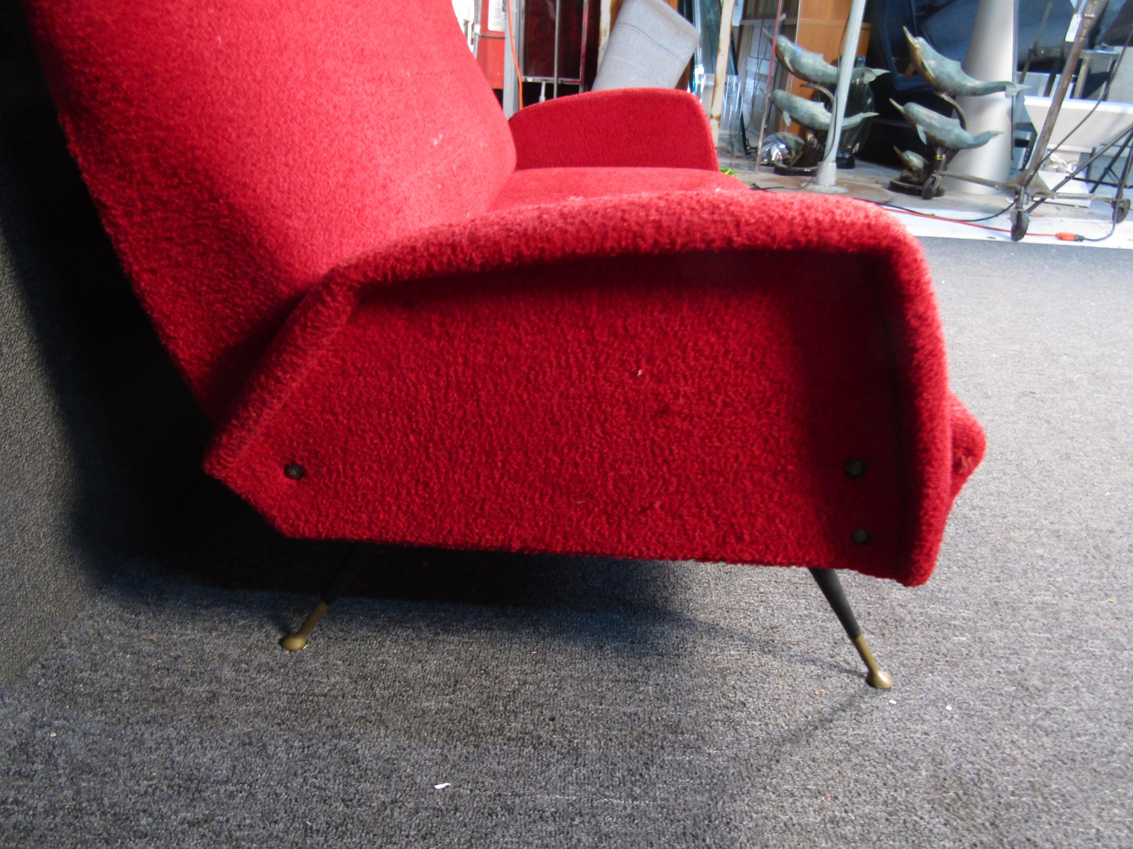 Unique Vintage Wingback Red Loveseat For Sale at 1stDibs unique loveseats
