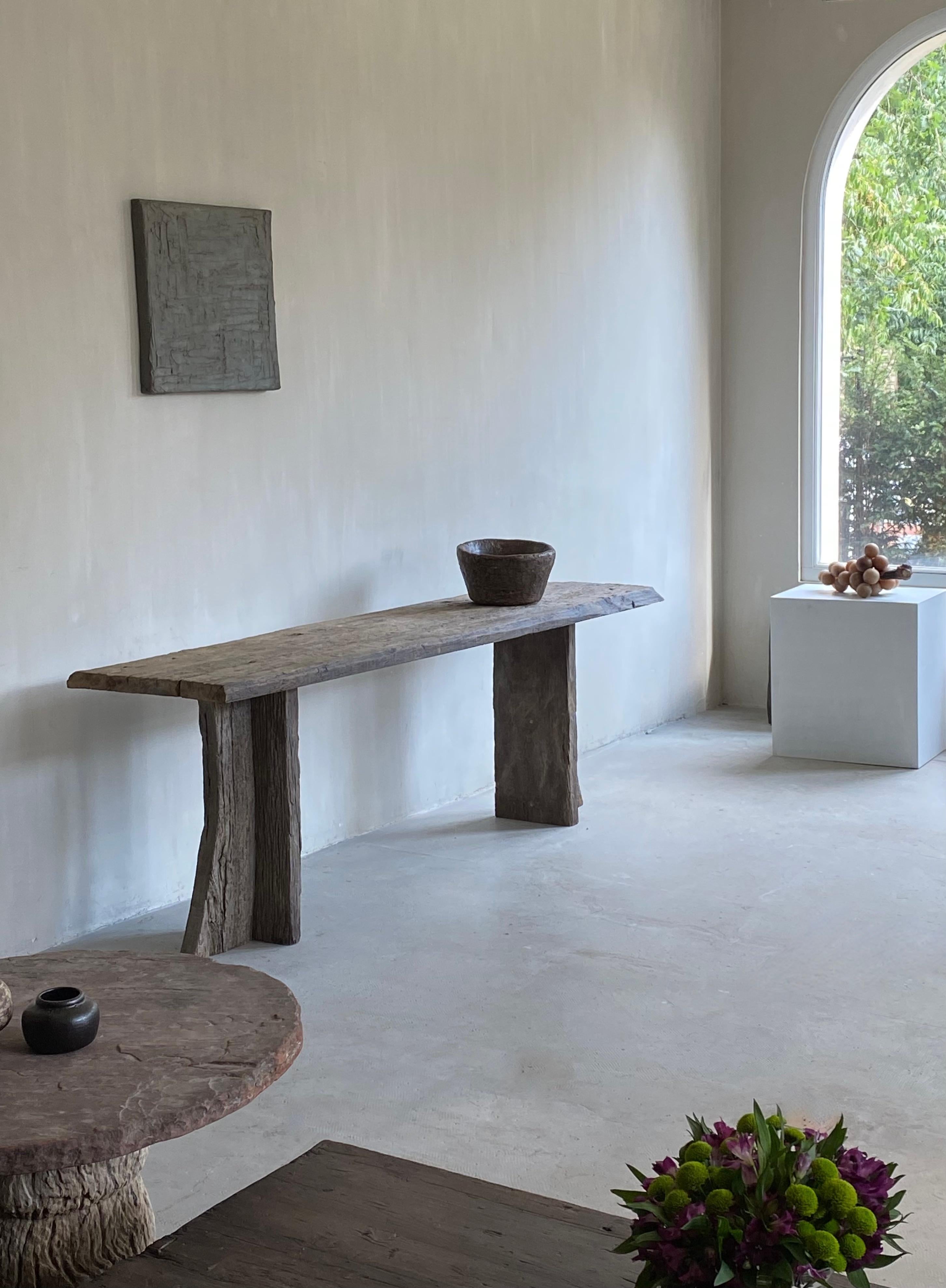 Unique Wabi Sabi Console in 19th C Oak 2