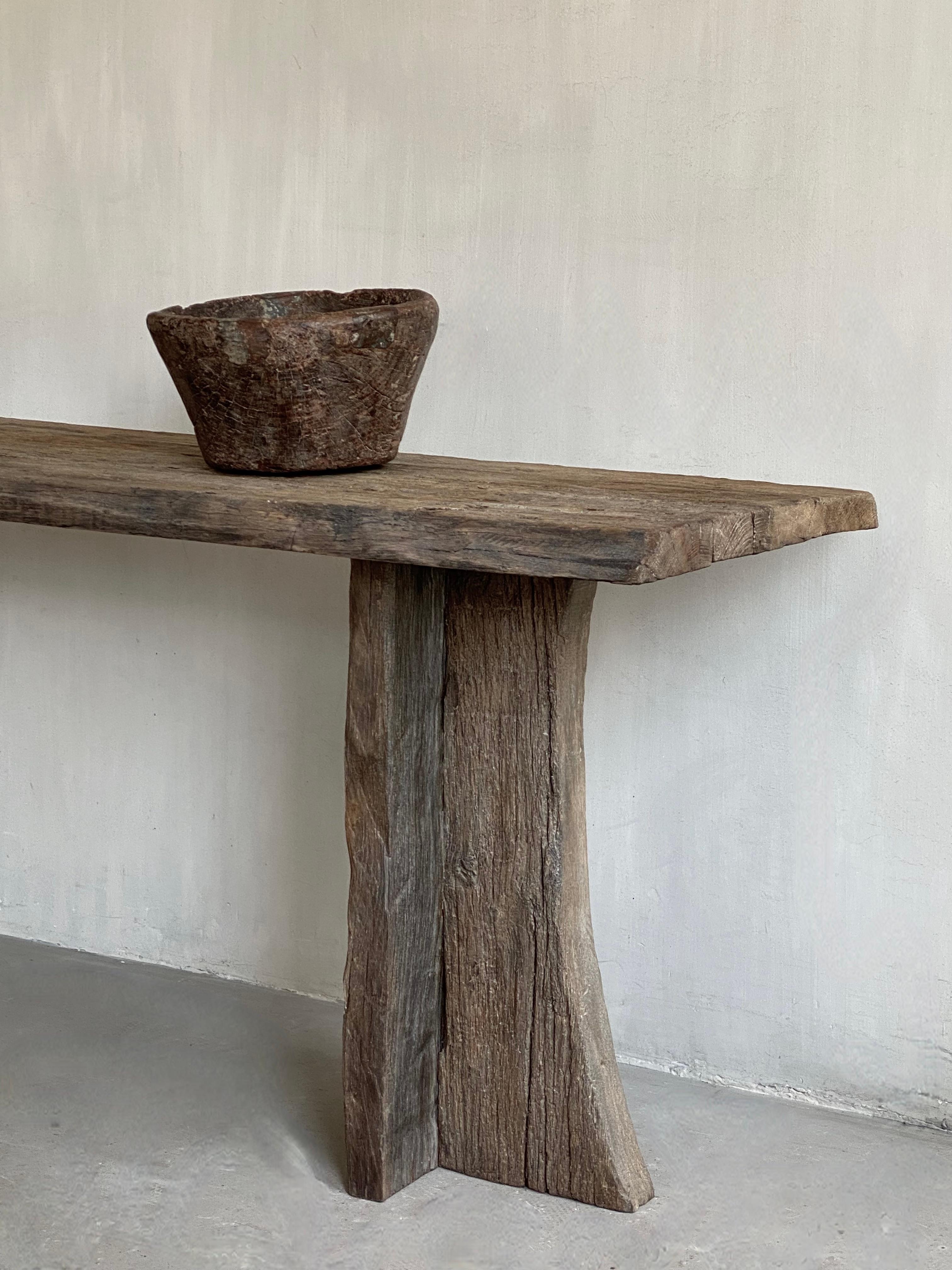 wabi sabi console table