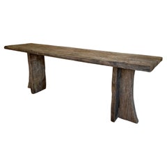 Unique Wabi Sabi Console in 19th C Oak
