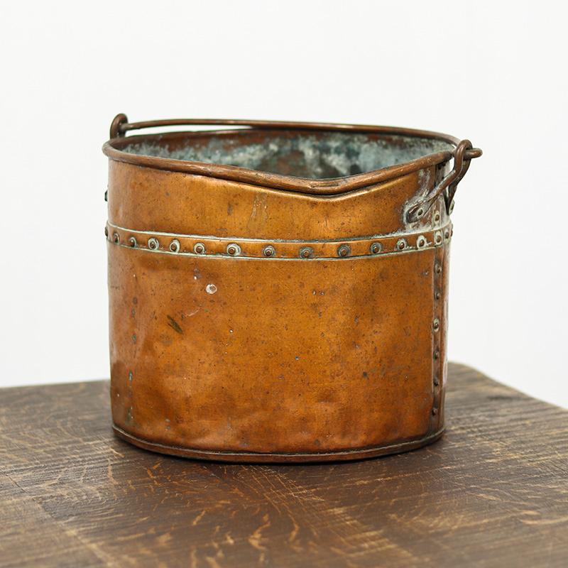 Secchio / fioriera in rame Wabi Sabi unico nel suo genere in vendita 3