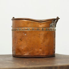 Unique Wabi Sabi Copper Bucket / Planter