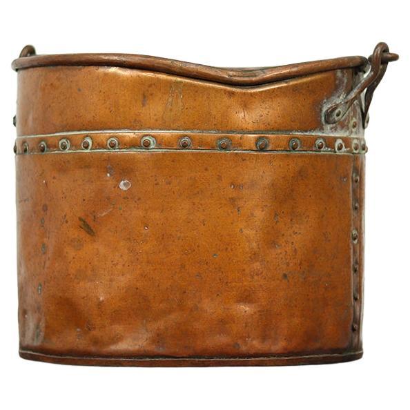 Secchio / fioriera in rame Wabi Sabi unico nel suo genere