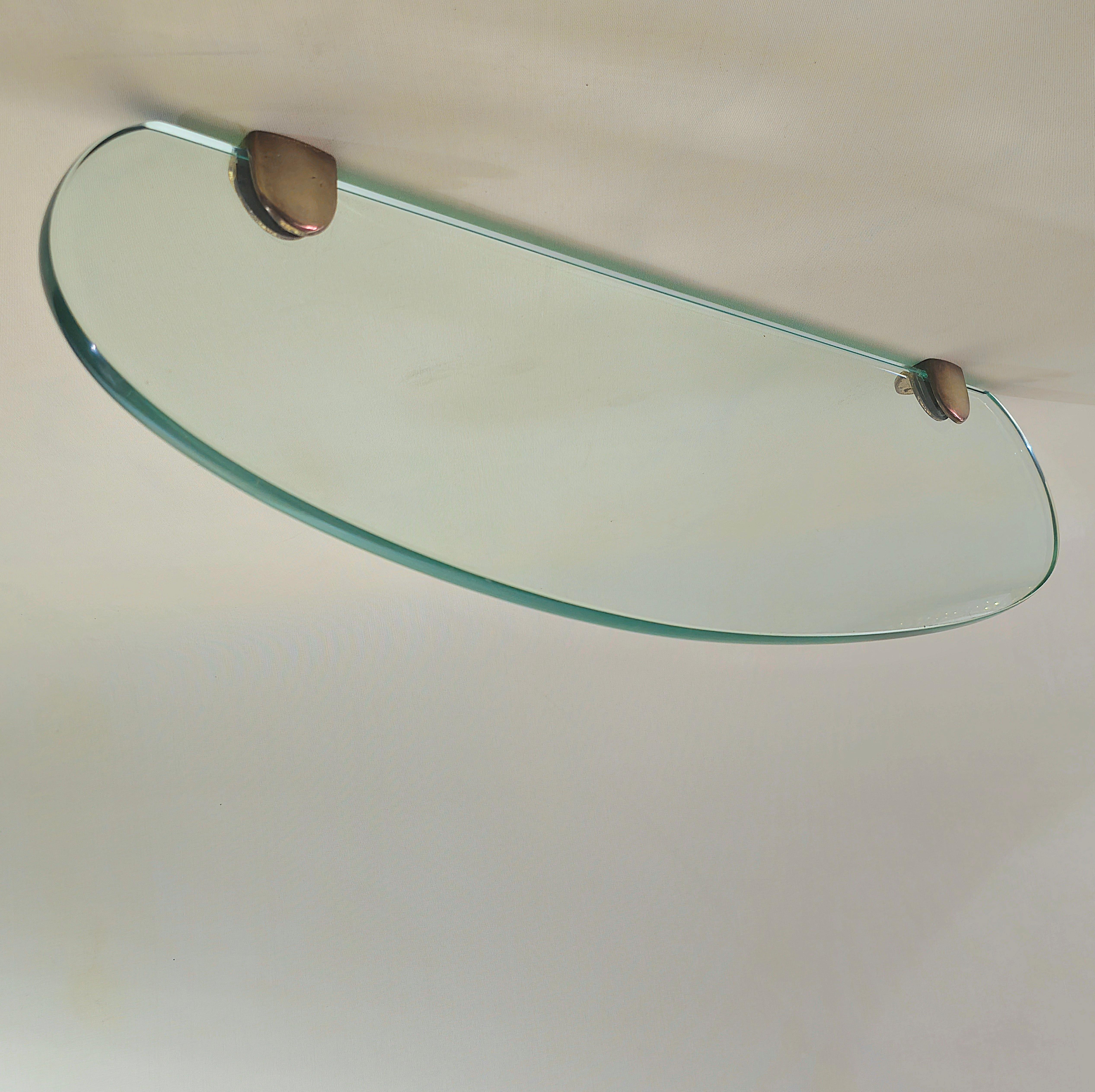 Unique Wall Console Glass  by Fontana Arte Design Italia 1950s. Midcentury For Sale 4