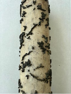 Unique wall paper printing cylinder Table lamp 1880 France