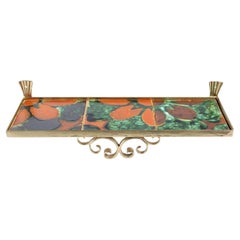 Unique Wall Shelf With Ceramic Tiles By Ditta Abrhamova, Czechoslovakia 1960s