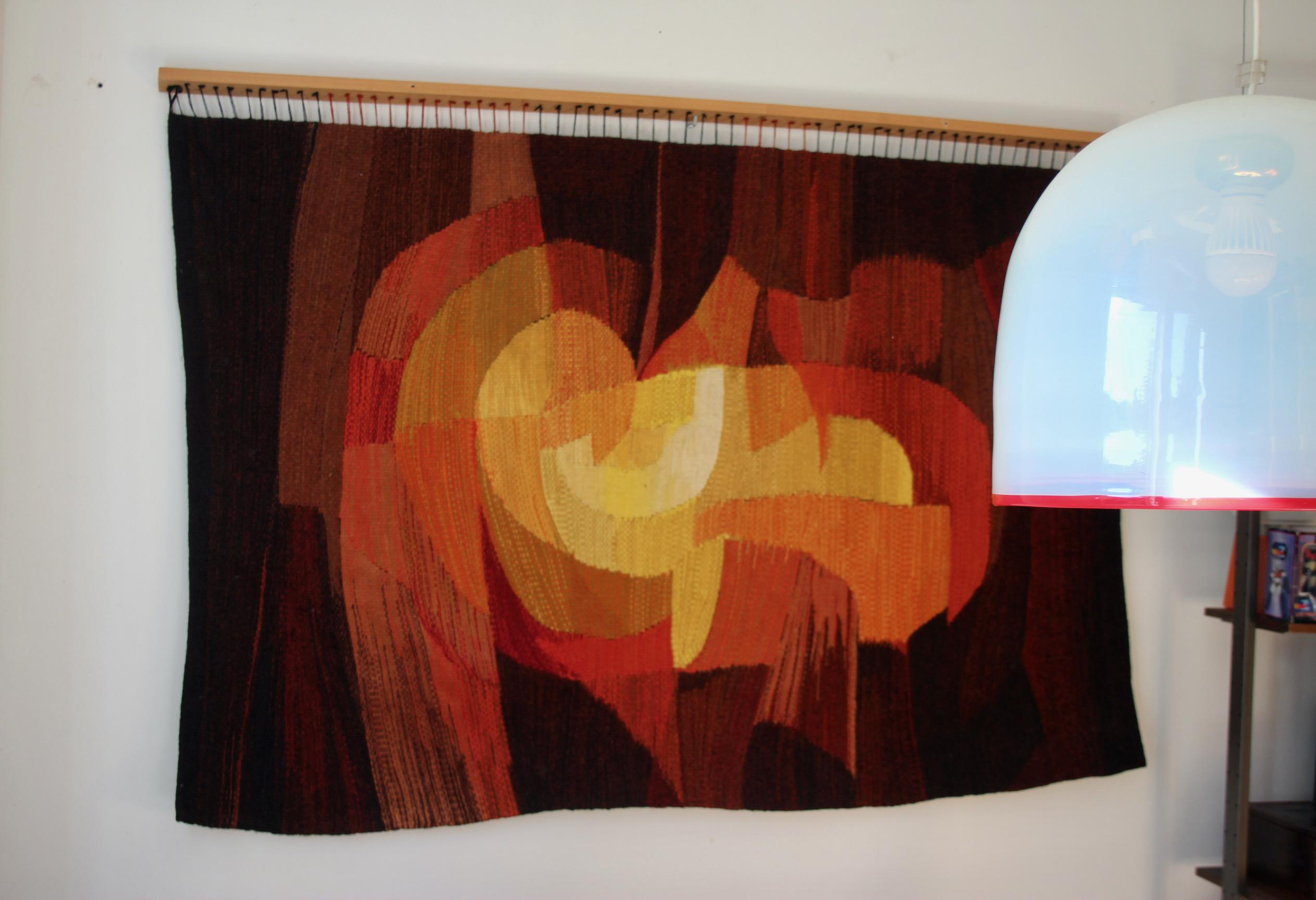 Unique wall tapestry (Mitte des 20. Jahrhunderts) im Angebot
