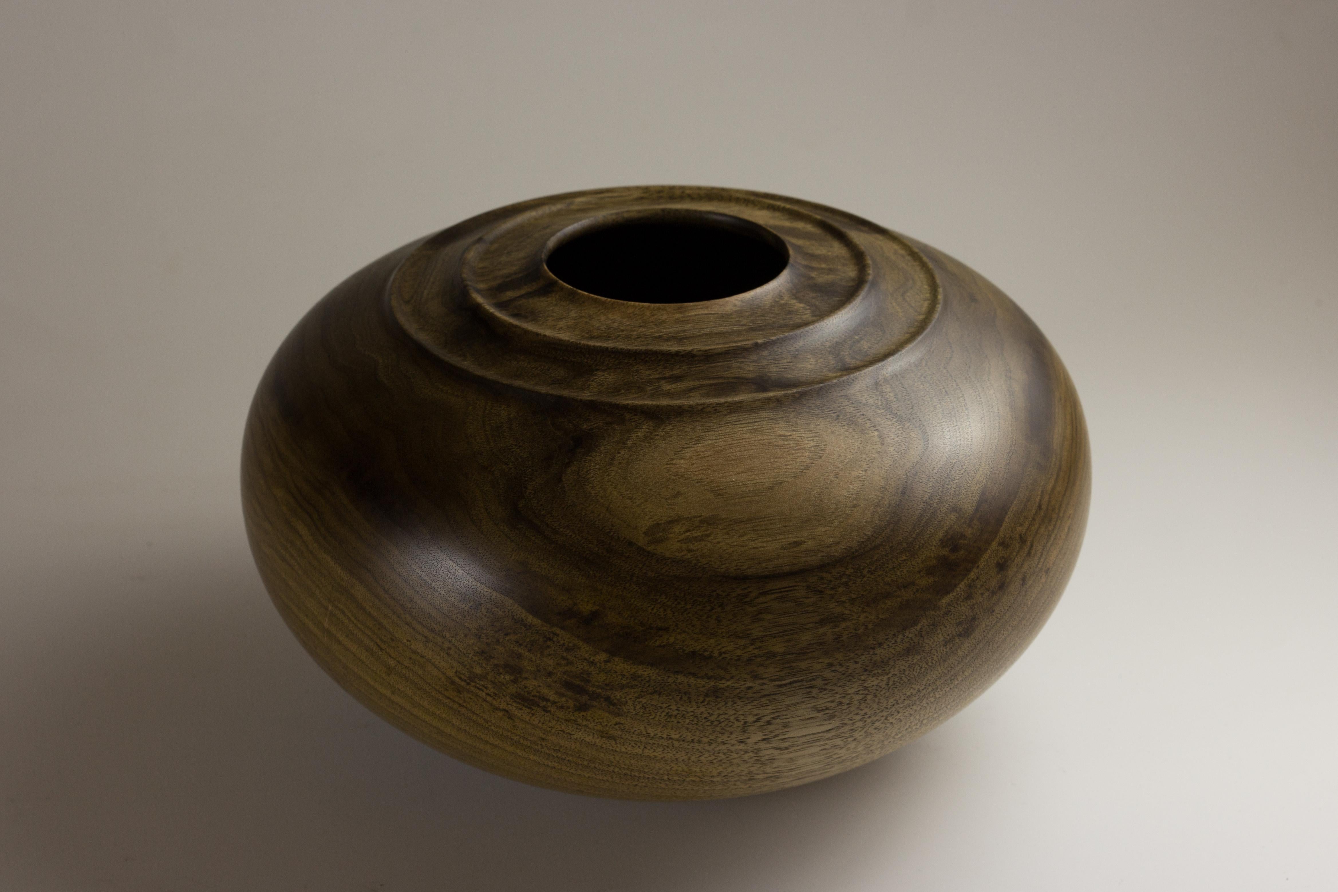 Modern Unique Walnut Bowl by Vlad Droz