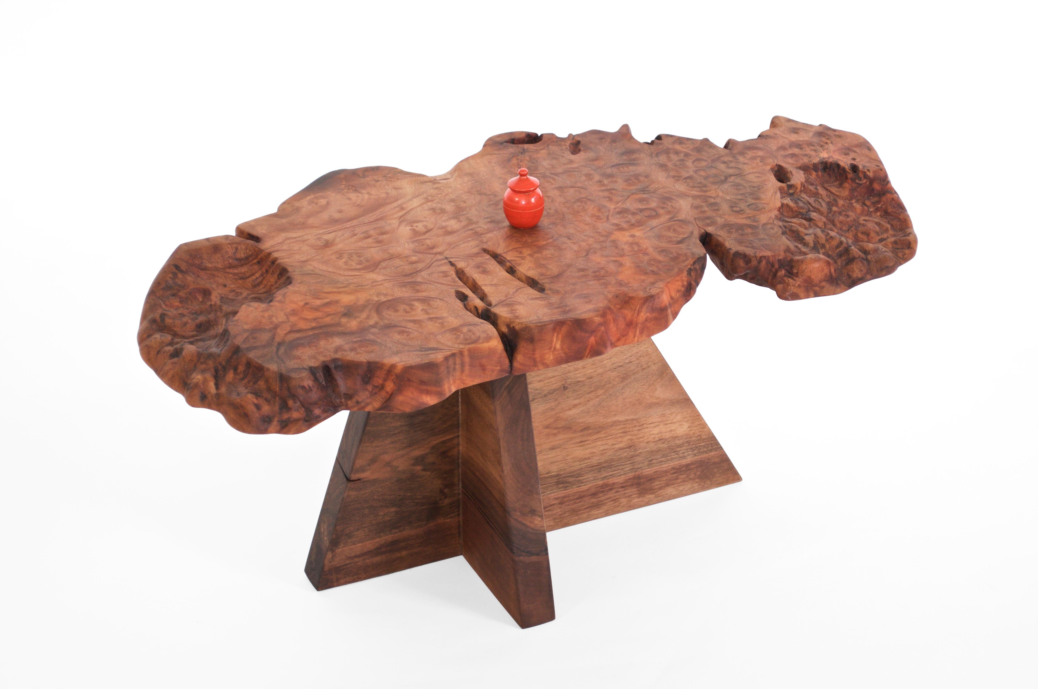 Unique Walnut Signed Table by Jörg Pietschmann 5