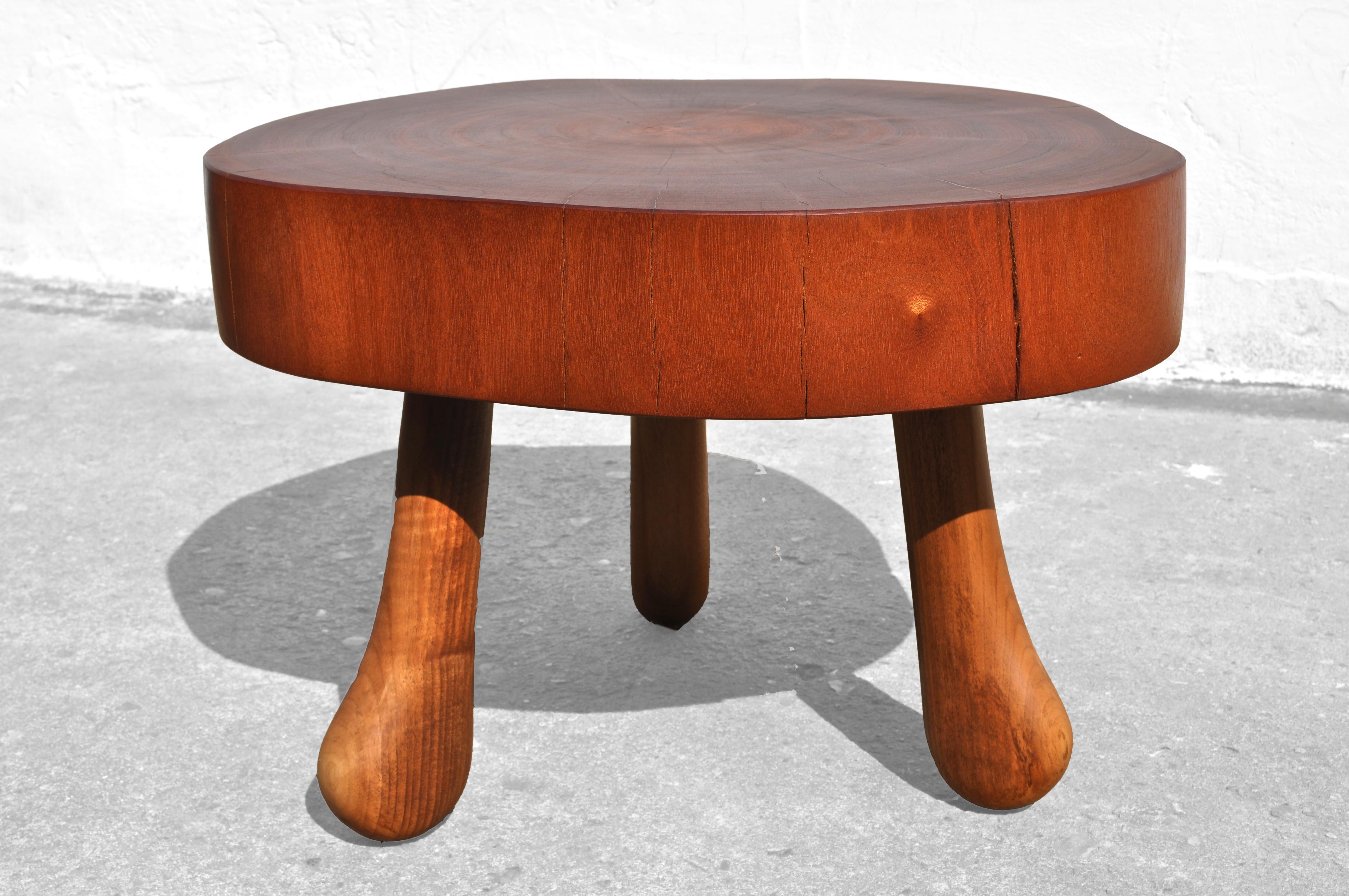 Organic Modern Unique Walnut Signed Table by Jörg Pietschmann