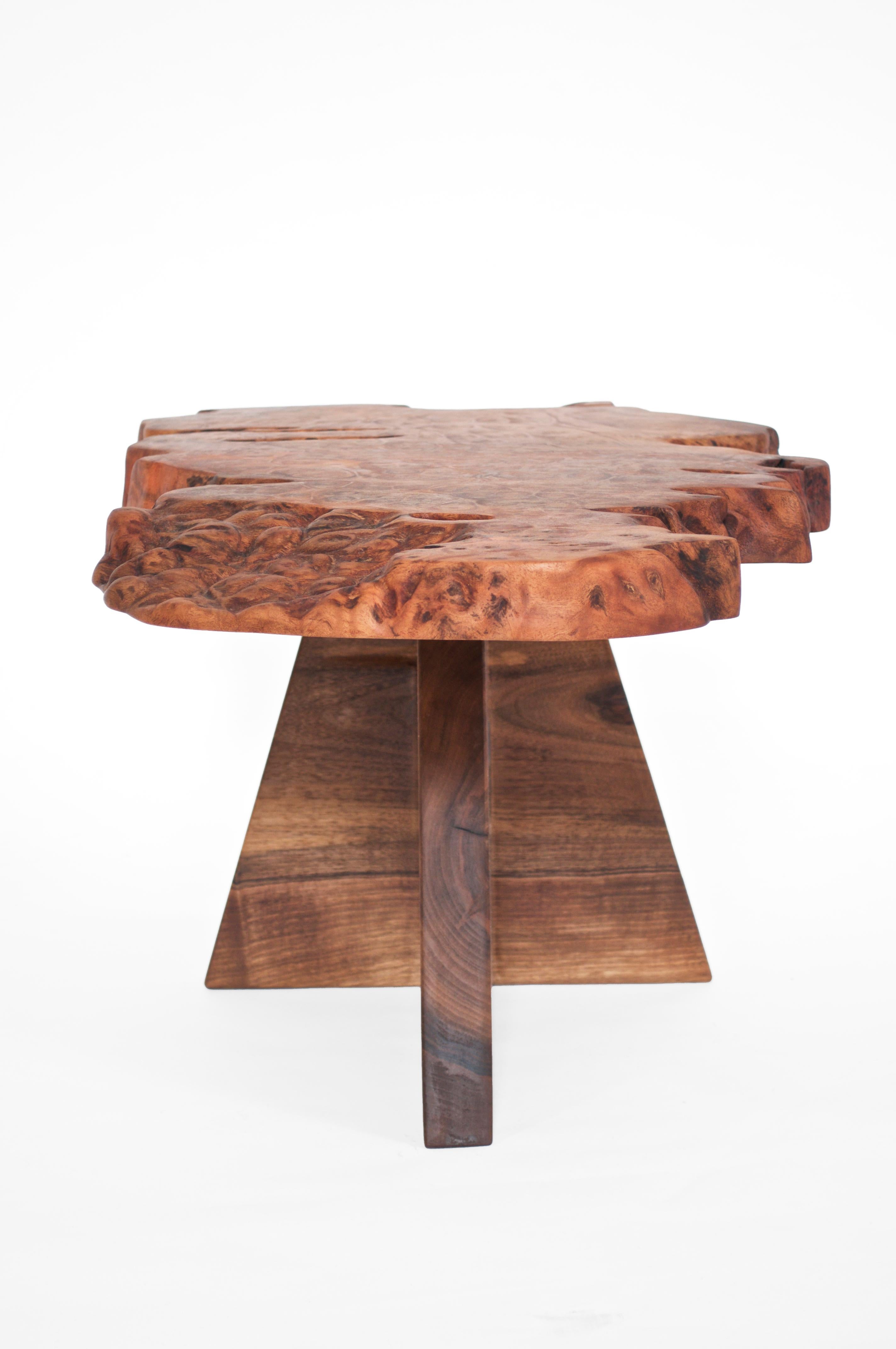 Organic Modern Unique Walnut Signed Table by Jörg Pietschmann