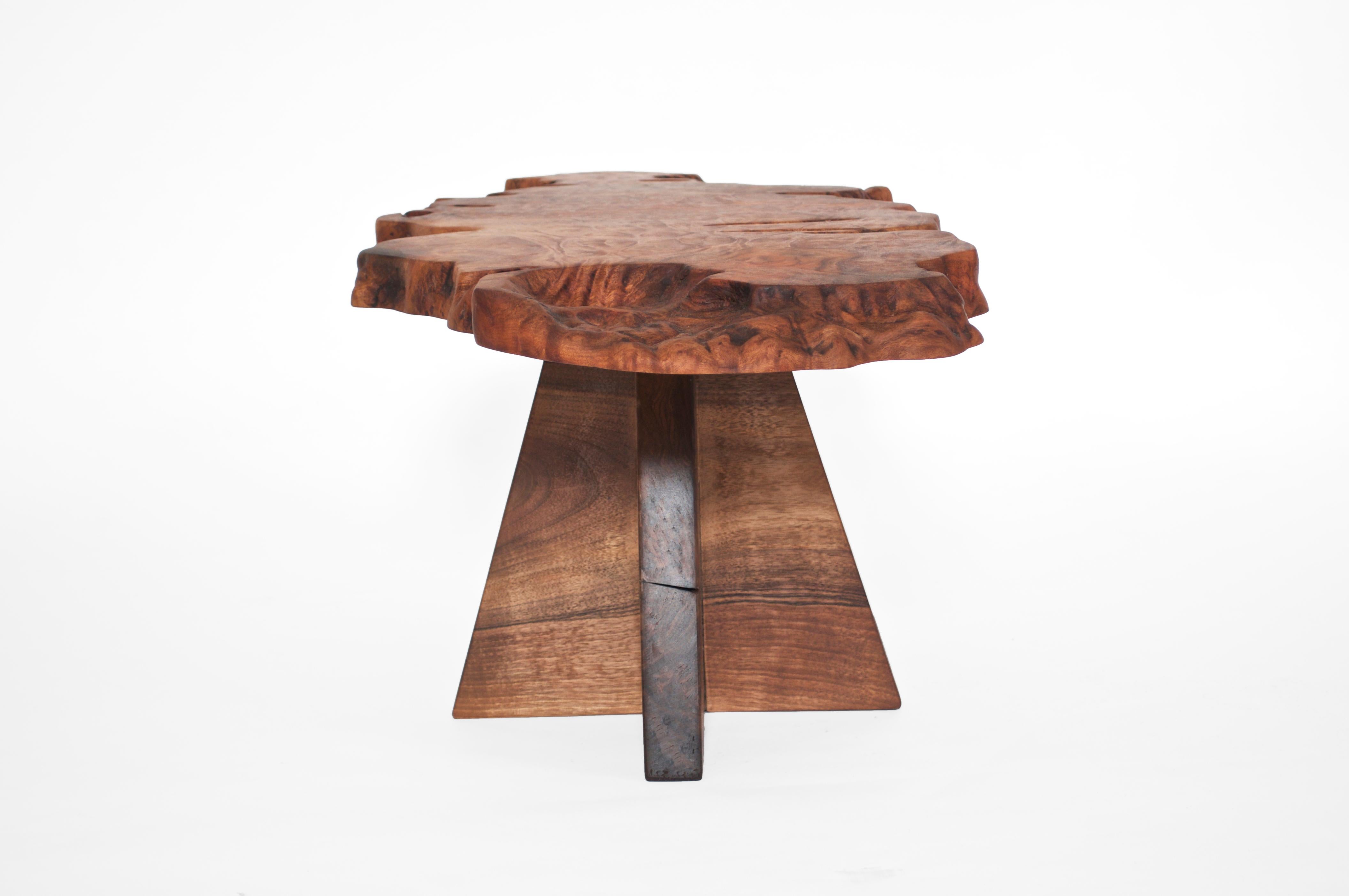 Unique Walnut Signed Table by Jörg Pietschmann 1