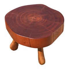 Unique Walnut Signed Table by Jörg Pietschmann