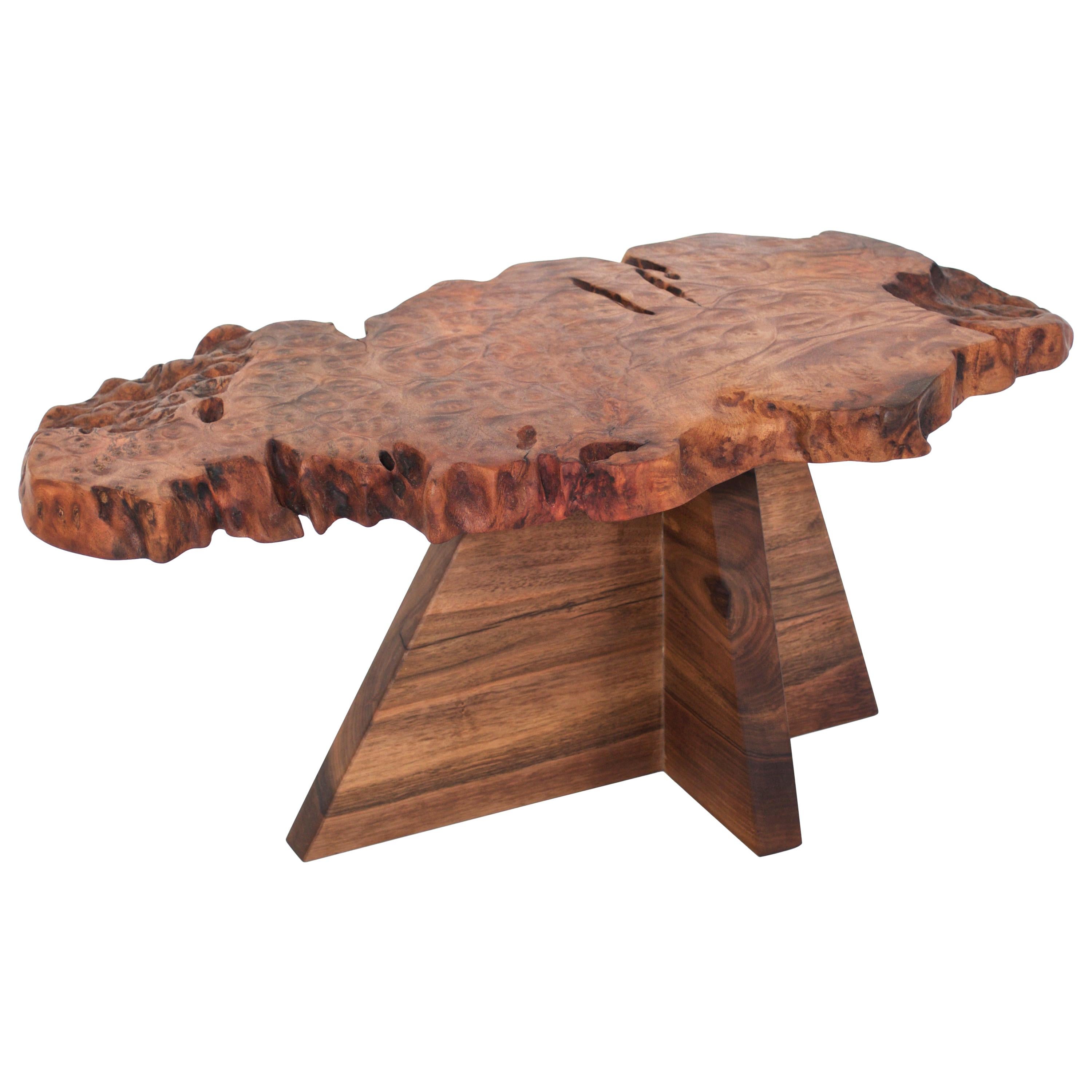 Unique Walnut Signed Table by Jörg Pietschmann