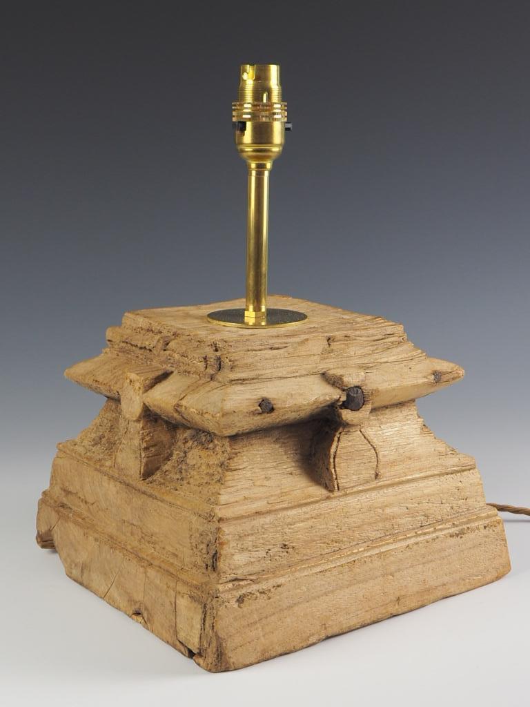 Unique Weathered Wood Aztec Temple Style Table Lamp

Age unknown, bespoke convension into table lamp

Condition

Very Good condition

Fully rewired and PAT inspected – Switch and Plug to UK standards

Lamp requires B22 Bayonet bulb

Lampshade not