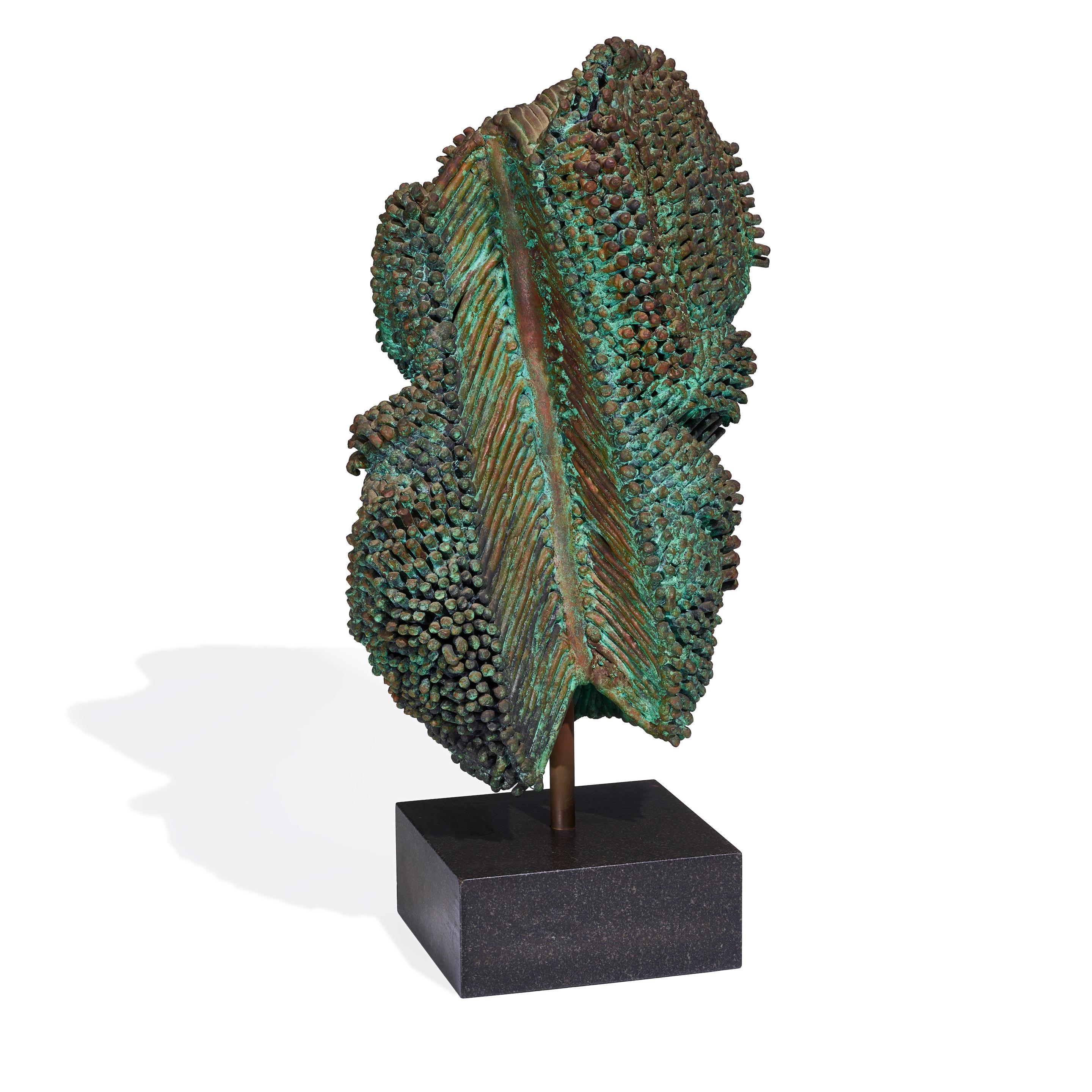 Unique Welded and Patinated Bronze Sculpture by Harry Bertoia For Sale 11