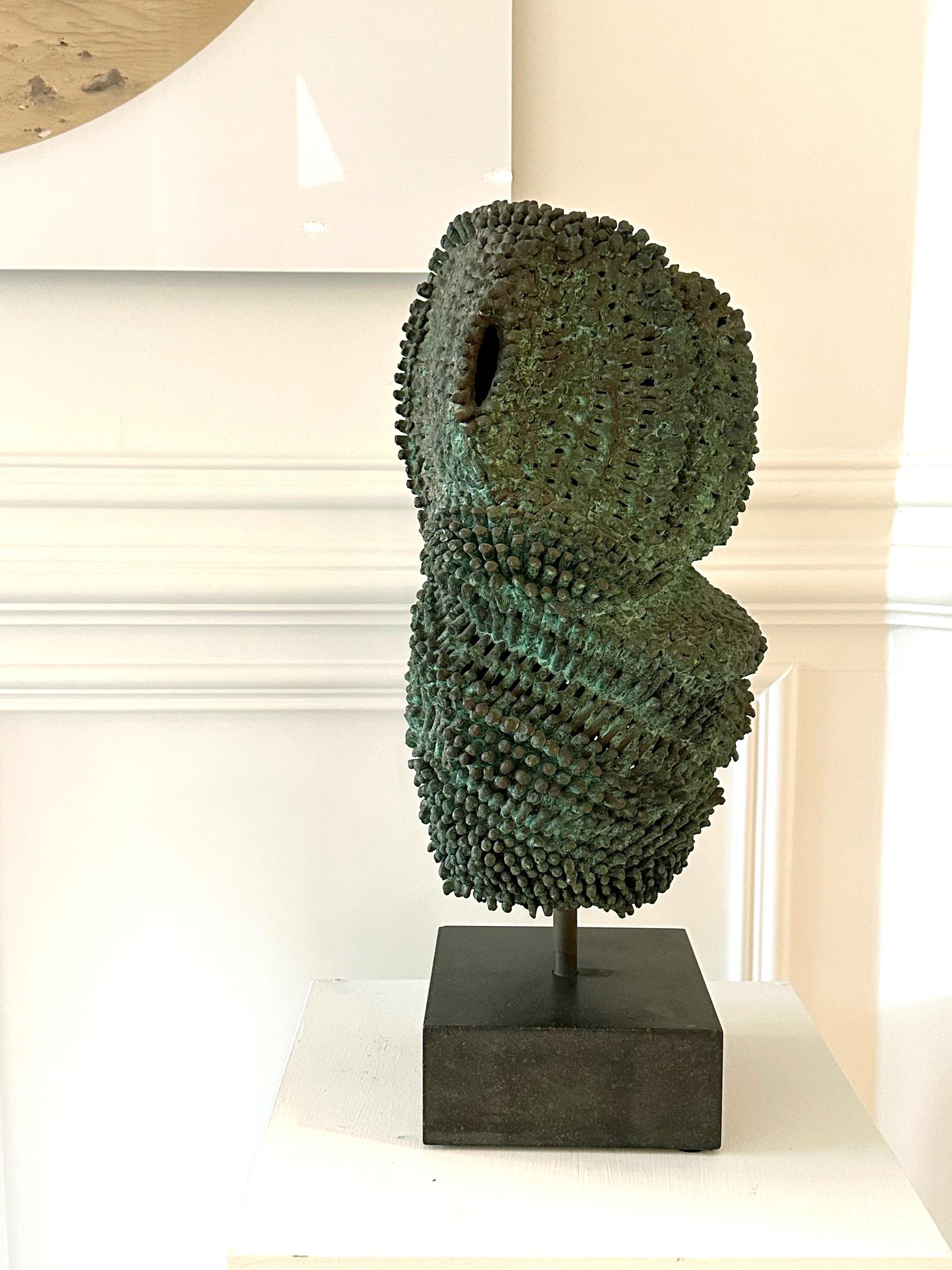 Late 20th Century Unique Welded and Patinated Bronze Sculpture by Harry Bertoia For Sale