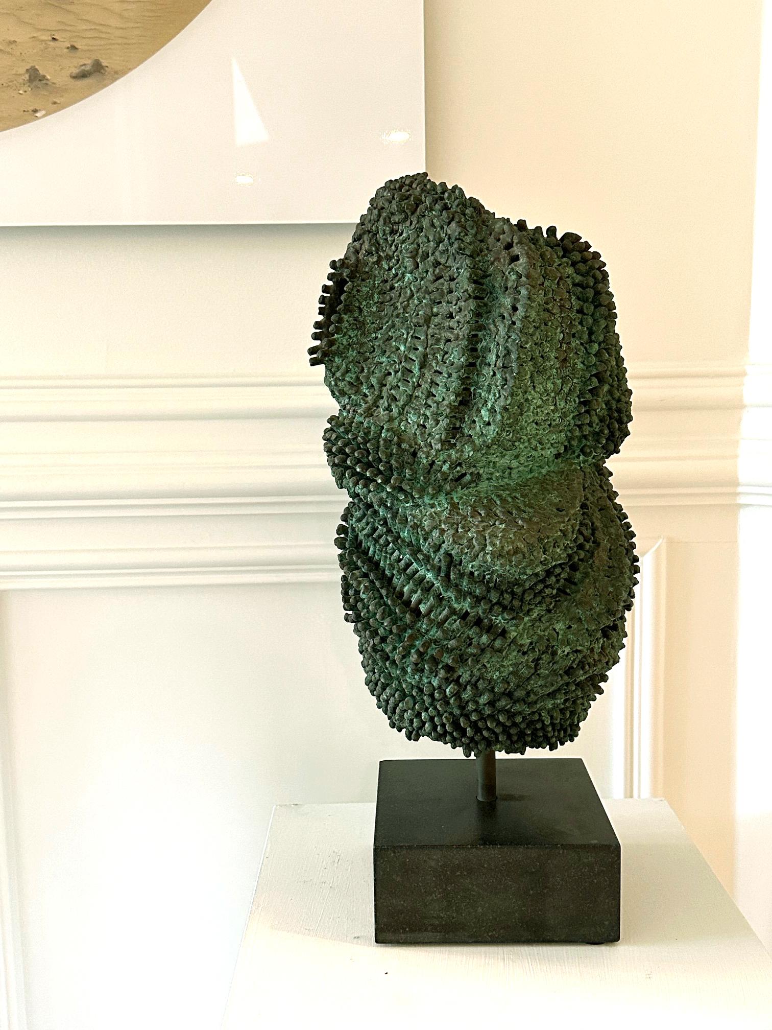 Unique Welded and Patinated Bronze Sculpture by Harry Bertoia For Sale 1