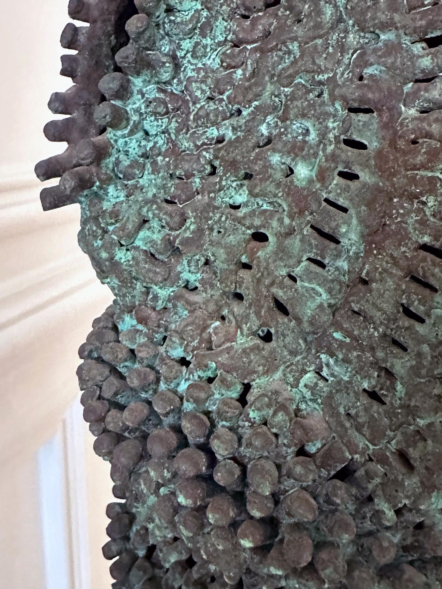 Unique Welded and Patinated Bronze Sculpture by Harry Bertoia For Sale 3