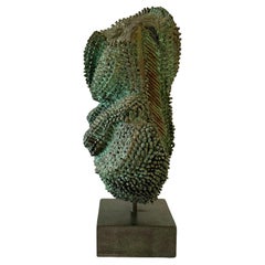 Vintage Unique Welded and Patinated Bronze Sculpture by Harry Bertoia