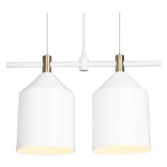 Lampada a sospensione a campana bianca 180, unica nel suo genere, di Hatsu