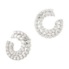 Unique White Gold 18K Earrings Diamond for Her