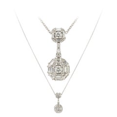 Unique White Gold 18K Necklace Diamond for Her