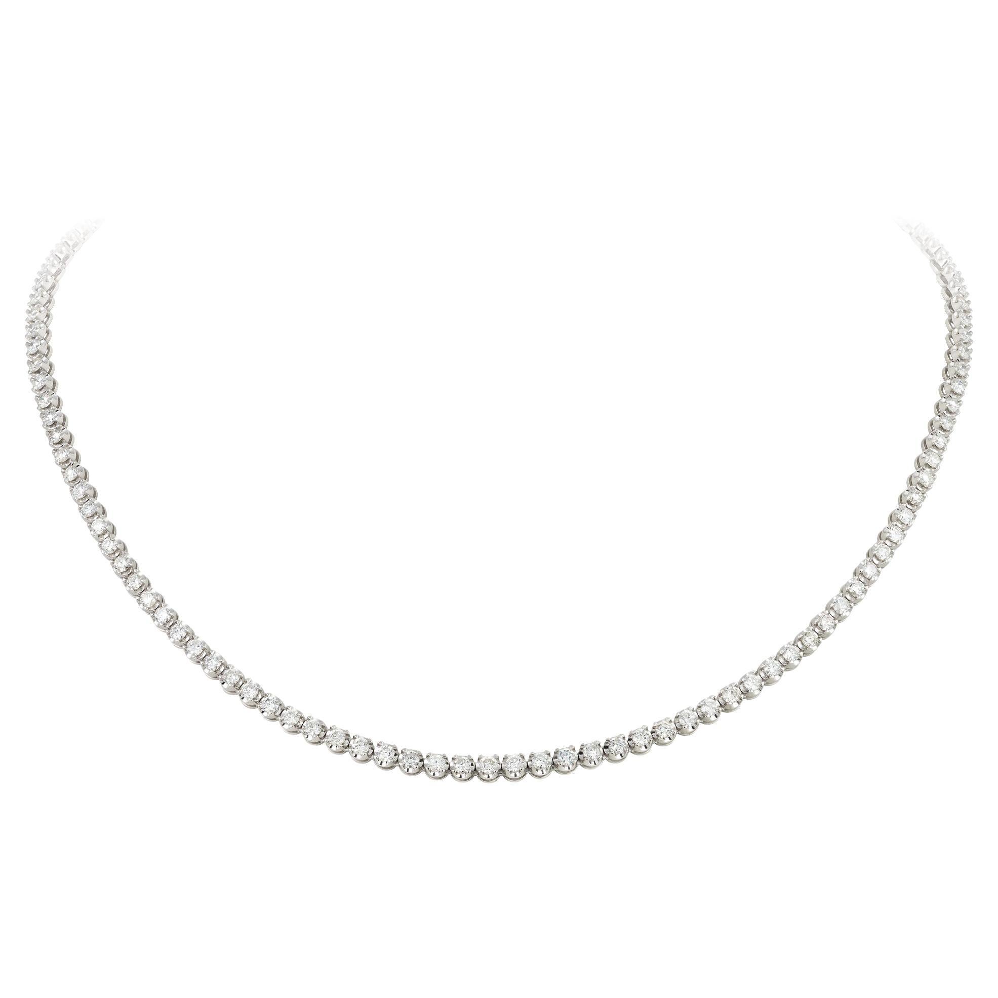 Einzigartige 18 Karat Weißgold Halskette mit Diamanten für sie