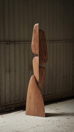 Einzigartige Standskulptur aus Weißeiche „Still Stand No. 12“: Ein Kunstwerk von Joel Escalona
