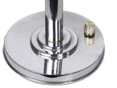 Unique White over Blue Art Deco Desk Lamp, Signed Jlrin