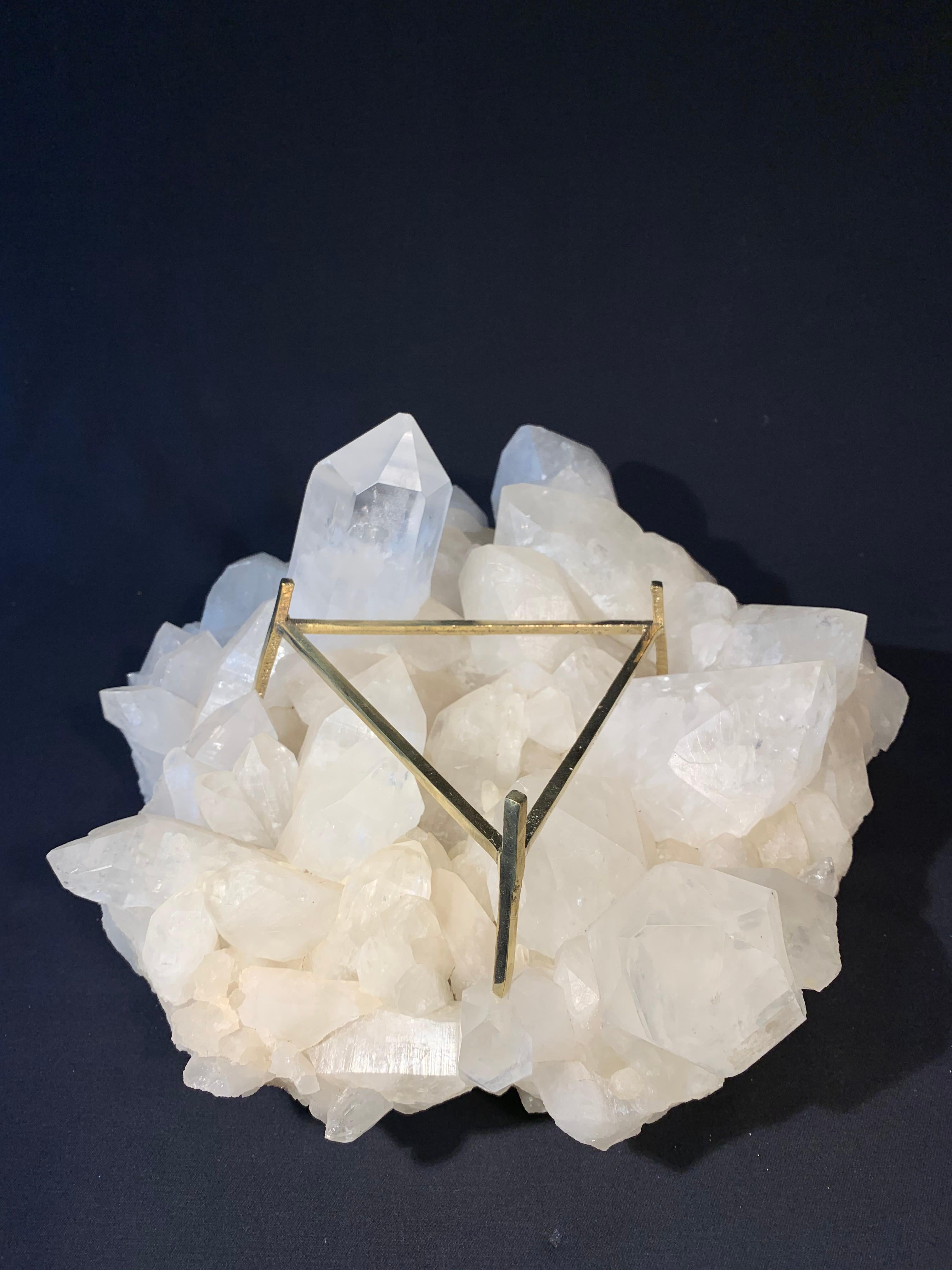 Organic Modern Unique White Quartz Crystal 