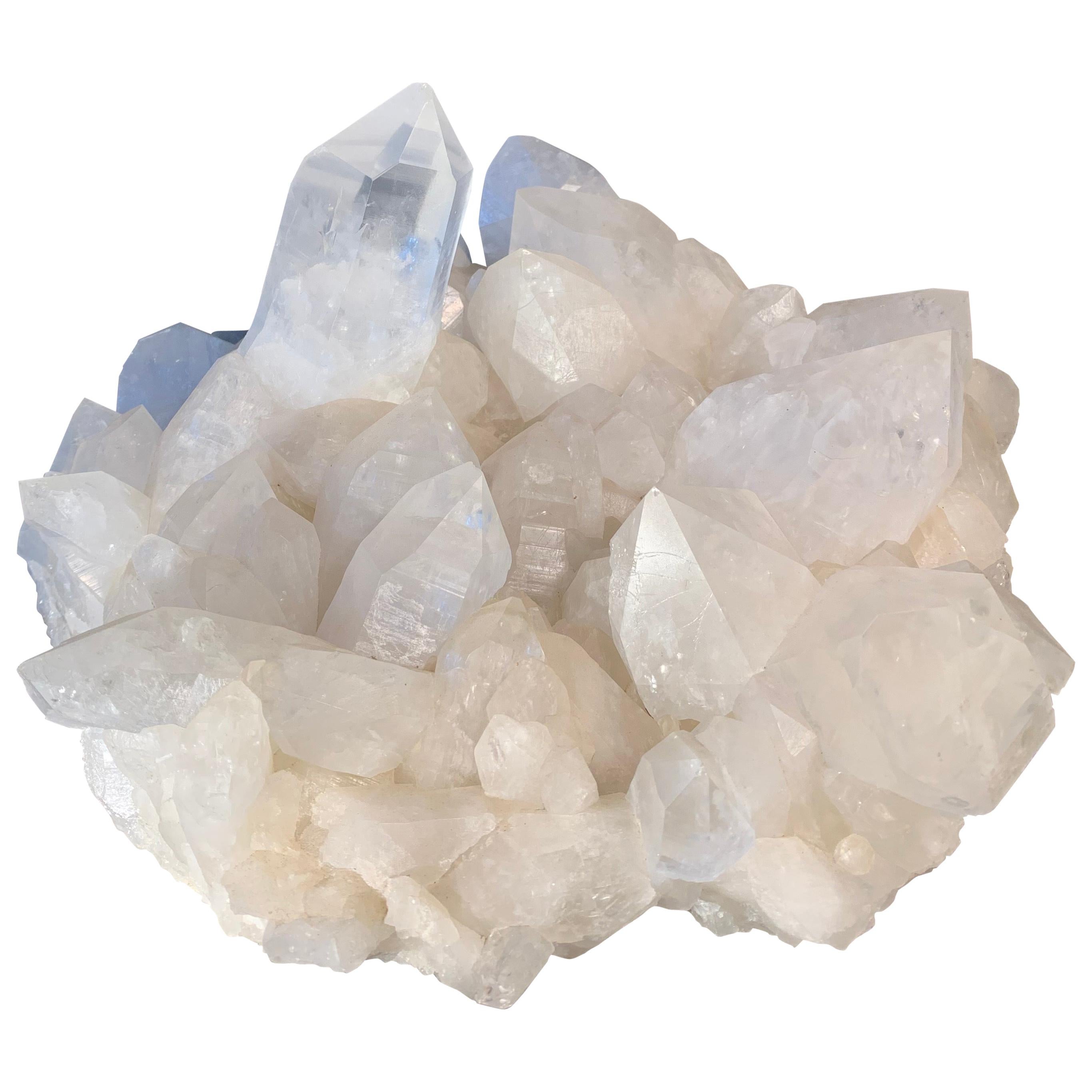 Natural Stone Quartz Cluster Crystal Druse Healing Rock Stone Mineral Art Gift 