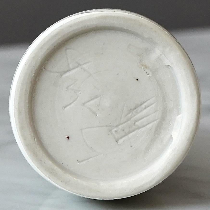 Vaso unico in gres bianco di Stig Lindberg. Studio A, Svezia, 1963 in vendita 1