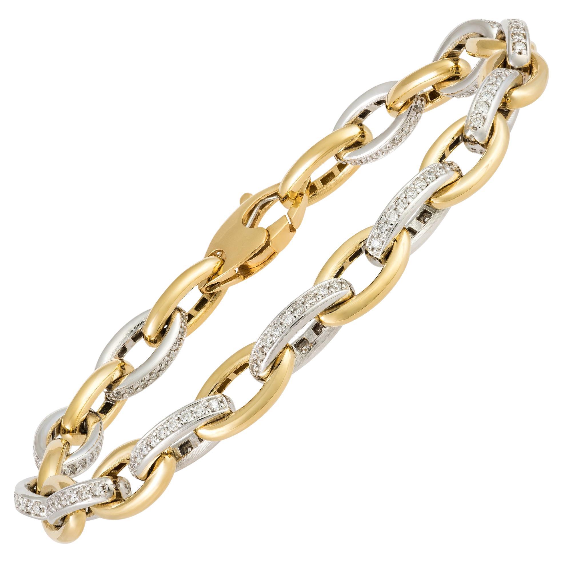 Unique Diamonds Bracelet en or jaune blanc 18K pour elle