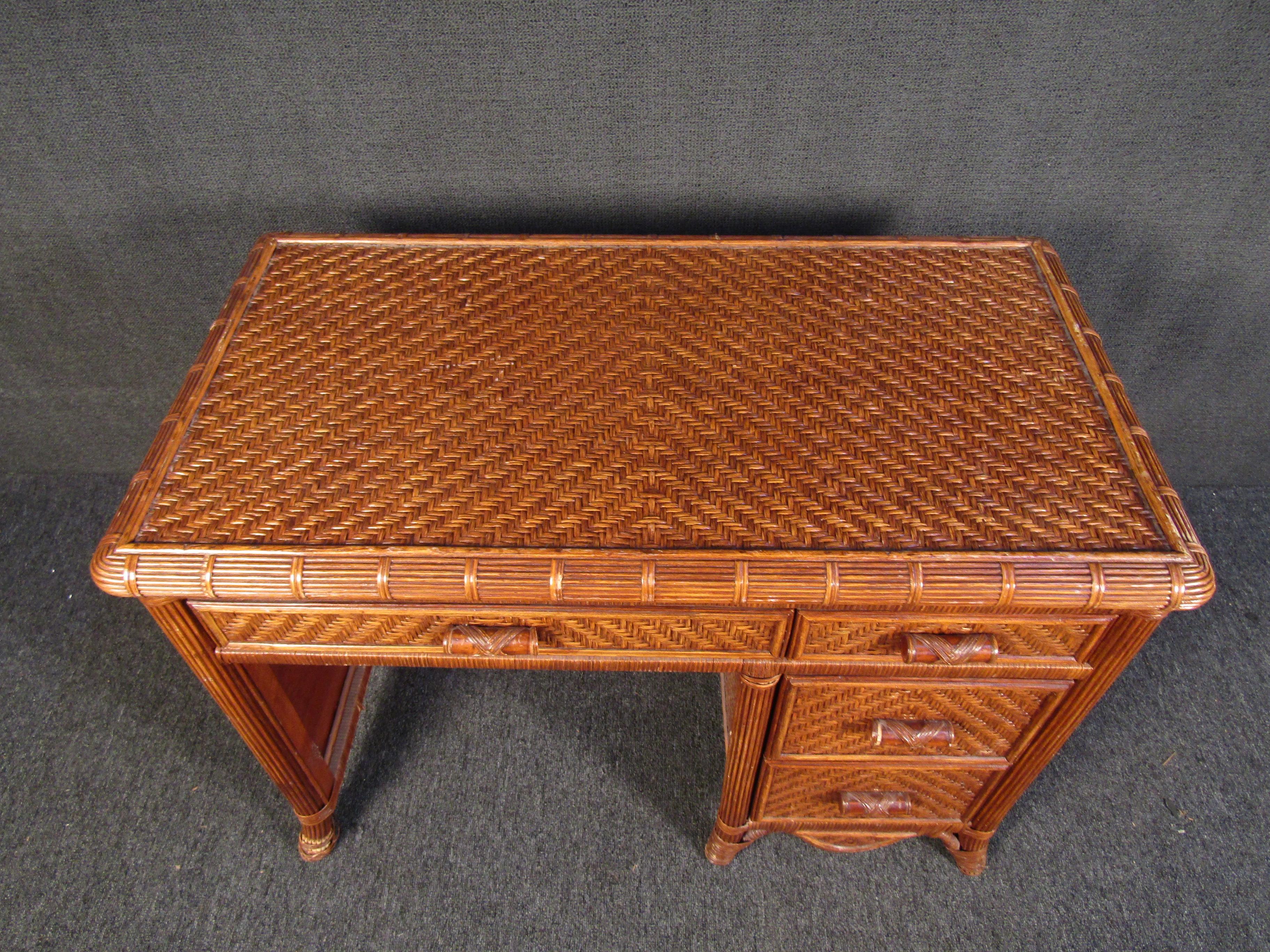 Unique Wicker and Bamboo Desk For Sale at 1stDibs small wicker desk