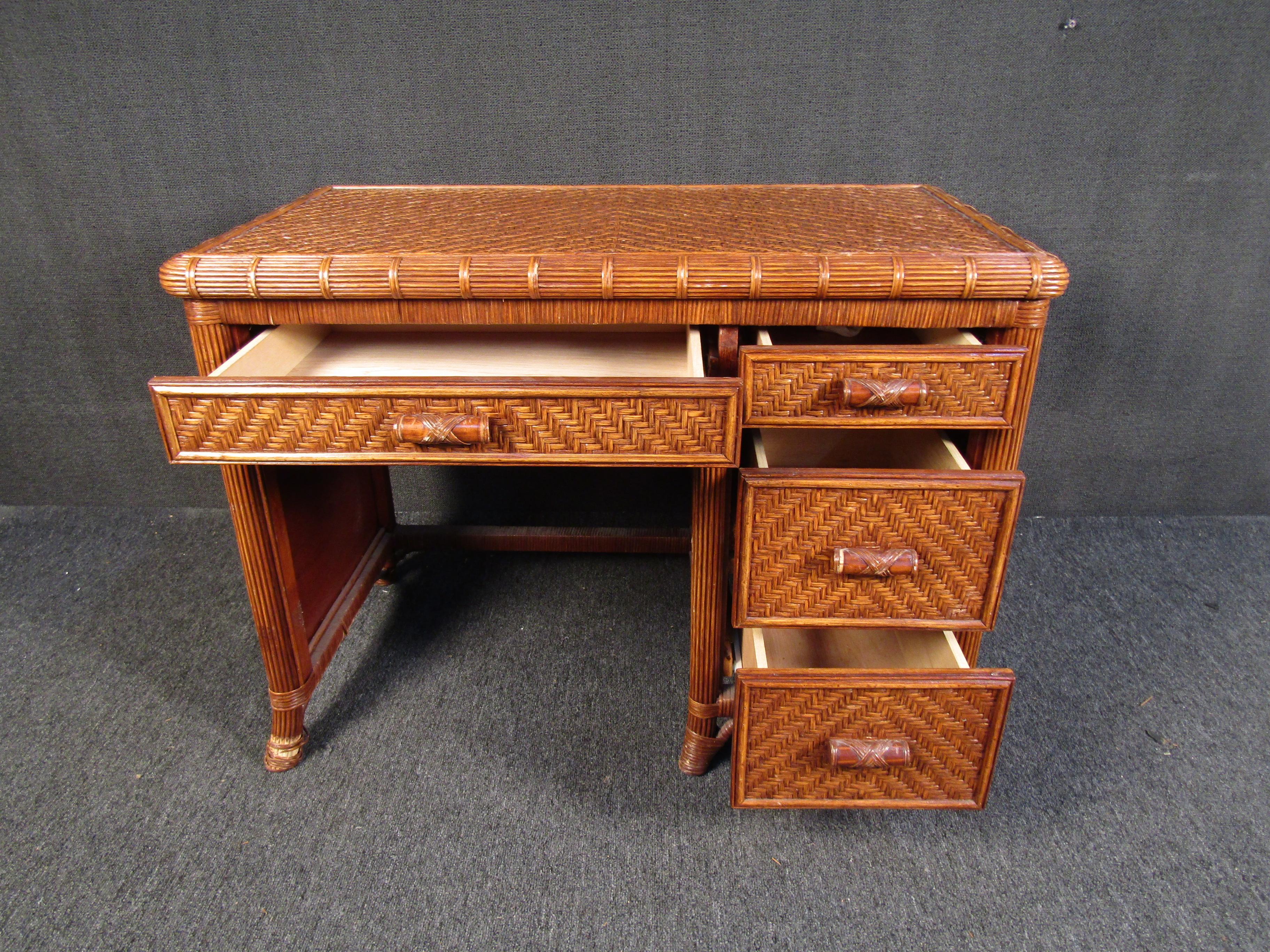 Unique Wicker and Bamboo Desk For Sale at 1stDibs small wicker desk