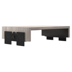 Unique, Wood and Metal "Cicada" Coffee Table, Parisii Collection