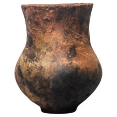 Unique Wood-Ash Fired Clay Vase