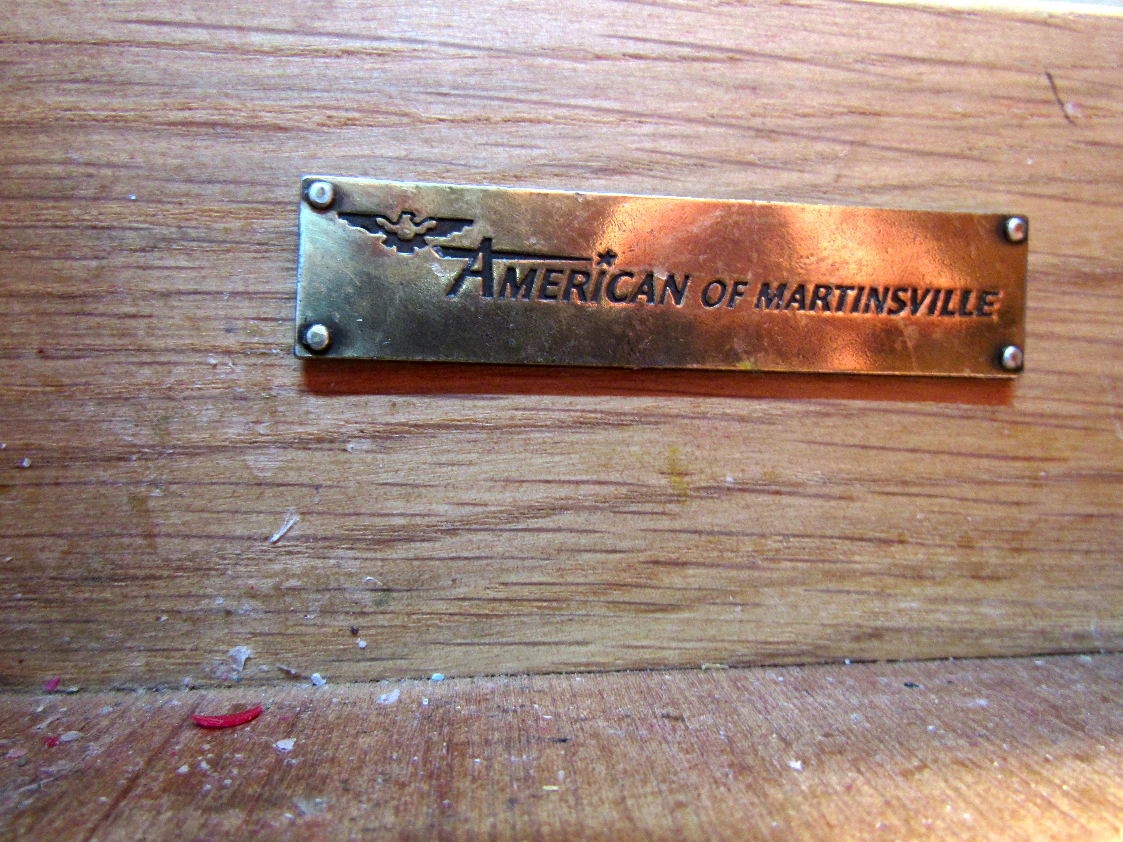 Einzigartiger Holzserviergeschirr von American of Martinsville im Zustand „Gut“ im Angebot in Brooklyn, NY